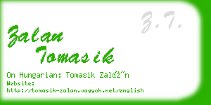 zalan tomasik business card